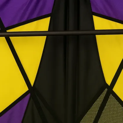 Cerfs-volants delta 125x245 cm jaune violet noir nylon armature fibre de verre