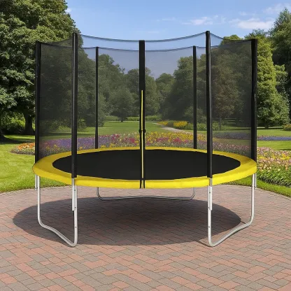Trampolines 305x280 Noir/Jaune structure acier