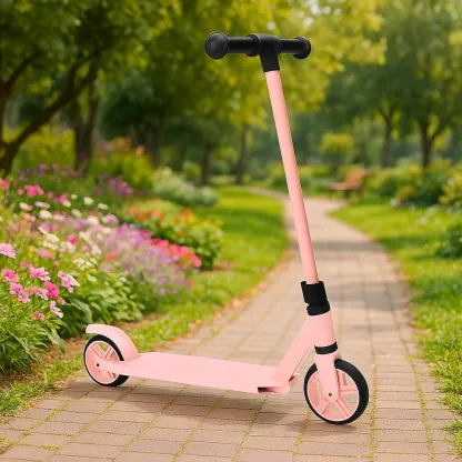 Trottinettes enfant 60cmx25cmx78cm, Rose, De 5 à 8 ans
