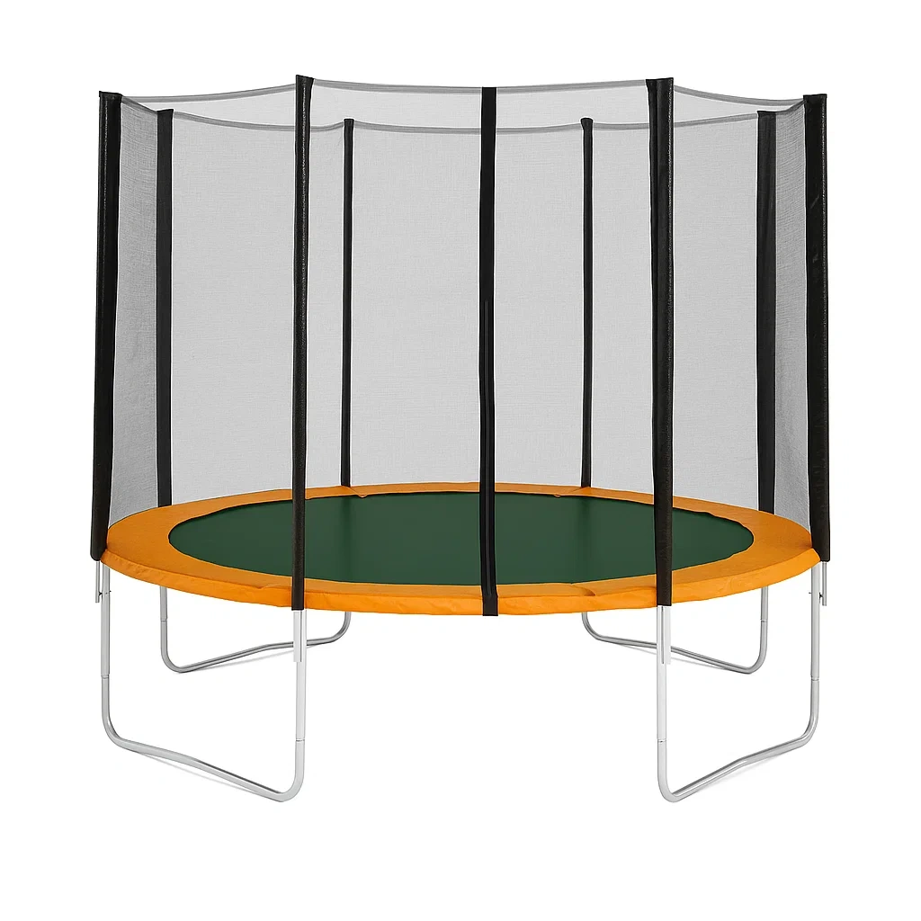 Trampolines 305x305x290 cm, Noir/Orange, Métal