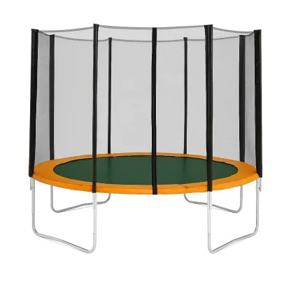 Trampolines 305x305x290 cm, Noir/Orange, Métal
