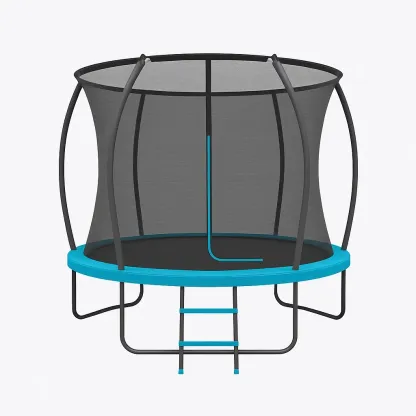 Trampolines rond avec filet de sécurité ⌀205x230 cm bleu/noir
