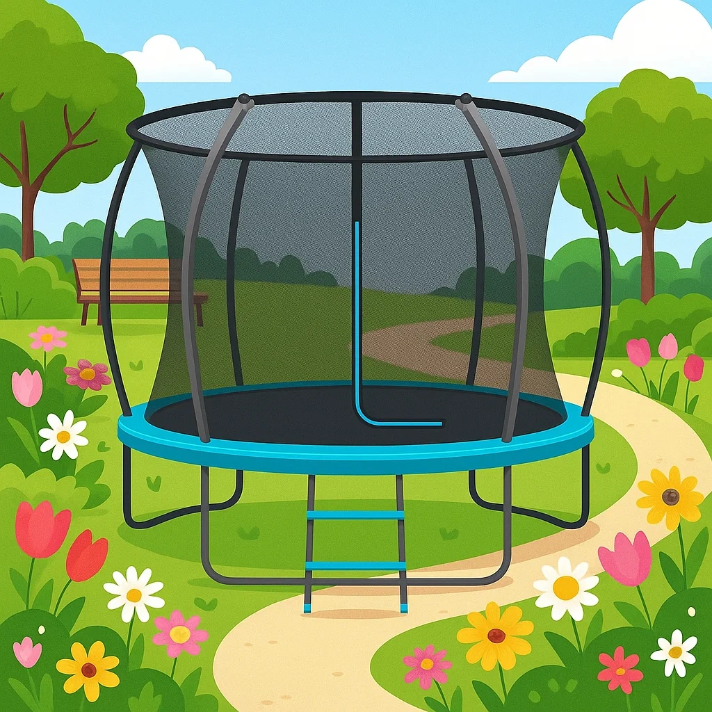 Trampolines rond avec filet de sécurité ⌀205x230 cm bleu/noir