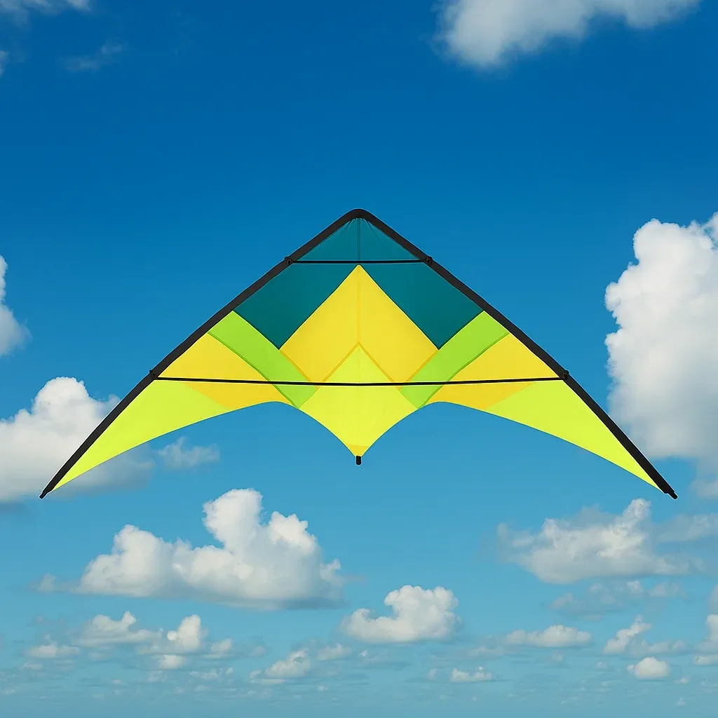 Cerfs-volants 140x90 cm Triangulaire Bleu/Jaune/Vert Polyester
