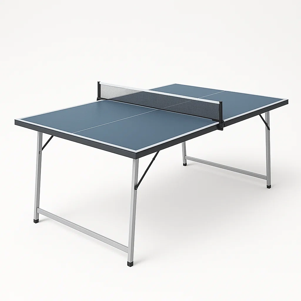 Table de tennis de table intérieure pliable bleue - Plateau 12 mm, cadre en acier, 183x91x76 cm