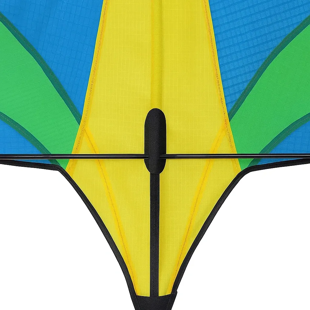 Cerfs-volants delta 115x230 cm bleu jaune vert nylon armature fibre de verre