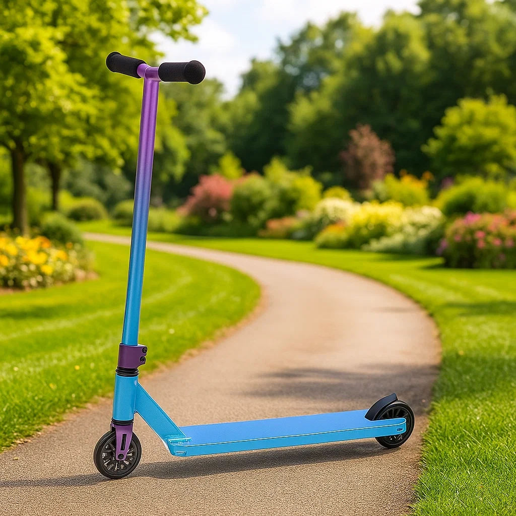 Trottinettes enfant 66x10x82 cm bleu/violet pour enfants 7 à 12 ans