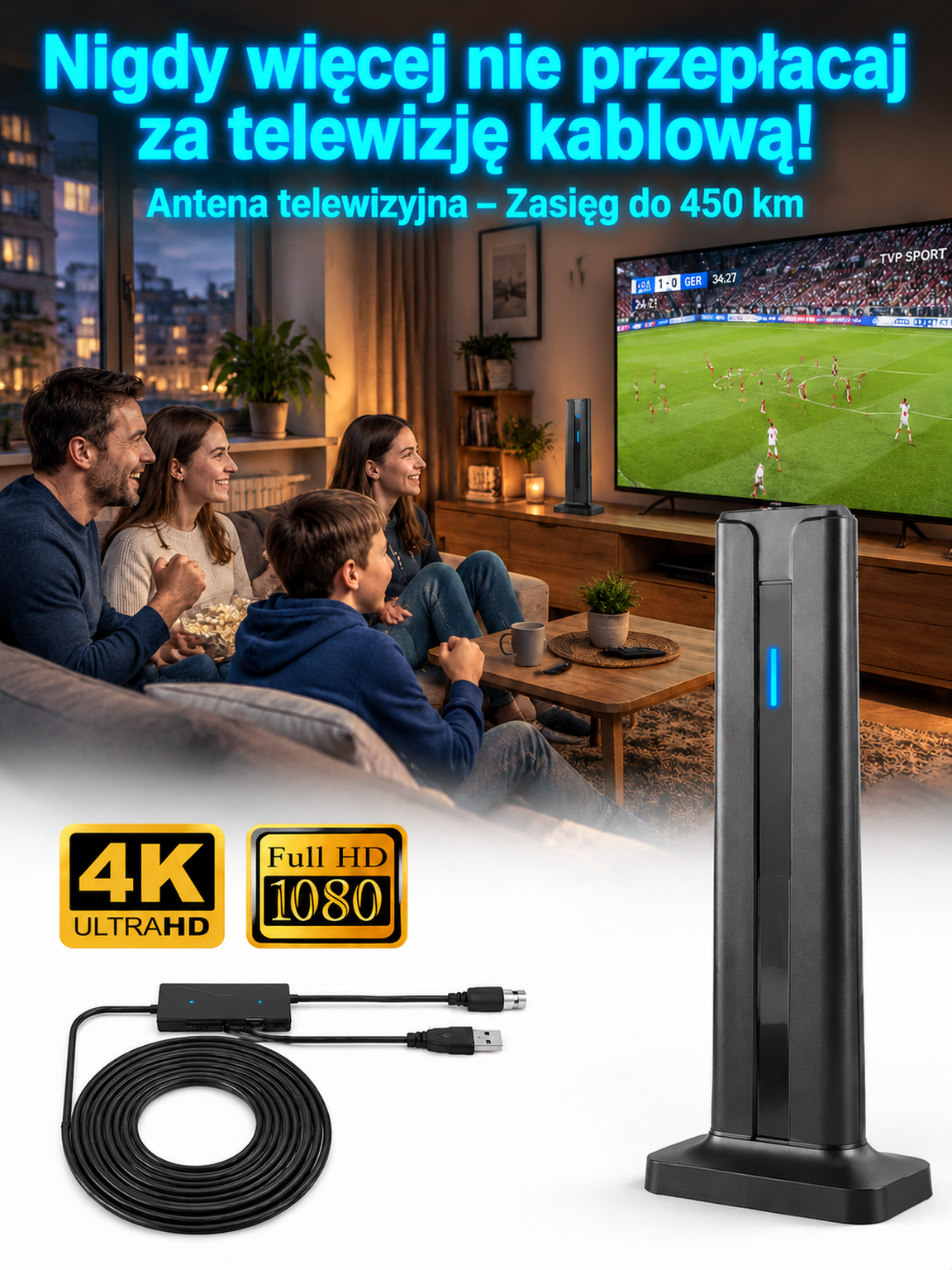 HD cyfrowa antena telewizyjna