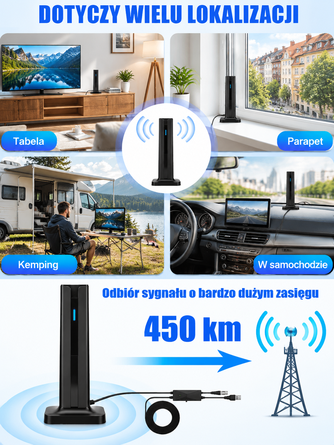HD cyfrowa antena telewizyjna
