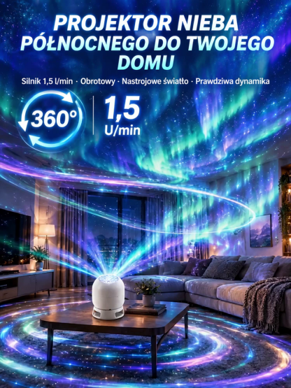 Projektor świątecznej atmosfery do wnętrz