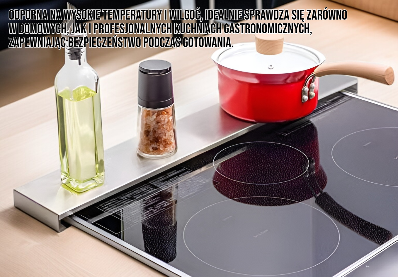 Szczegóły blatów kuchennych ze stali nierdzewnej