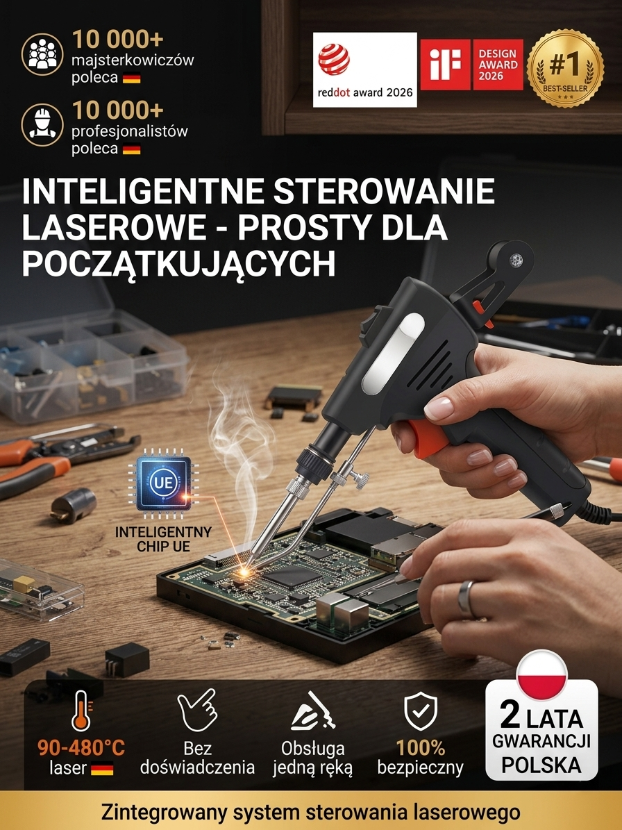 Automatyczny pistolet laserowy z lampką i przełącznikiem
