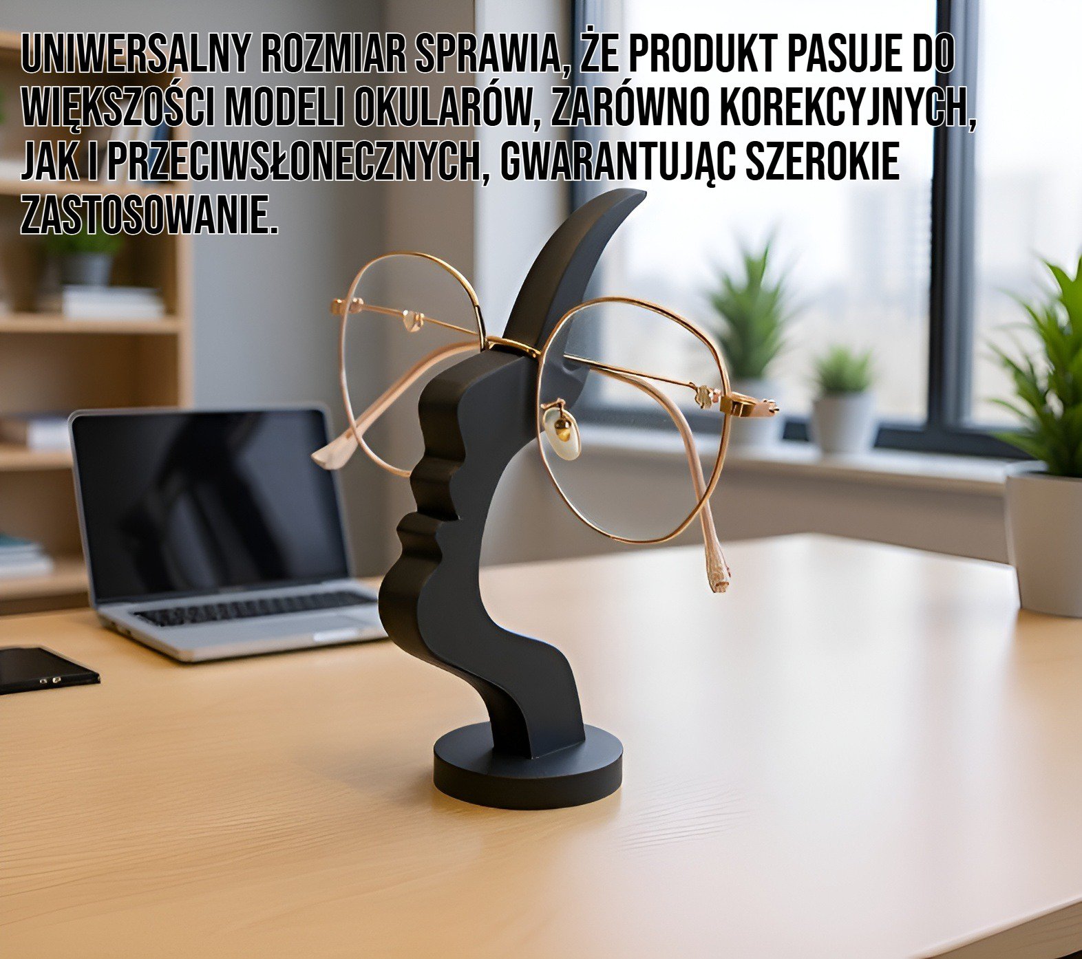 Kreatywny uchwyt do okularów na biurko