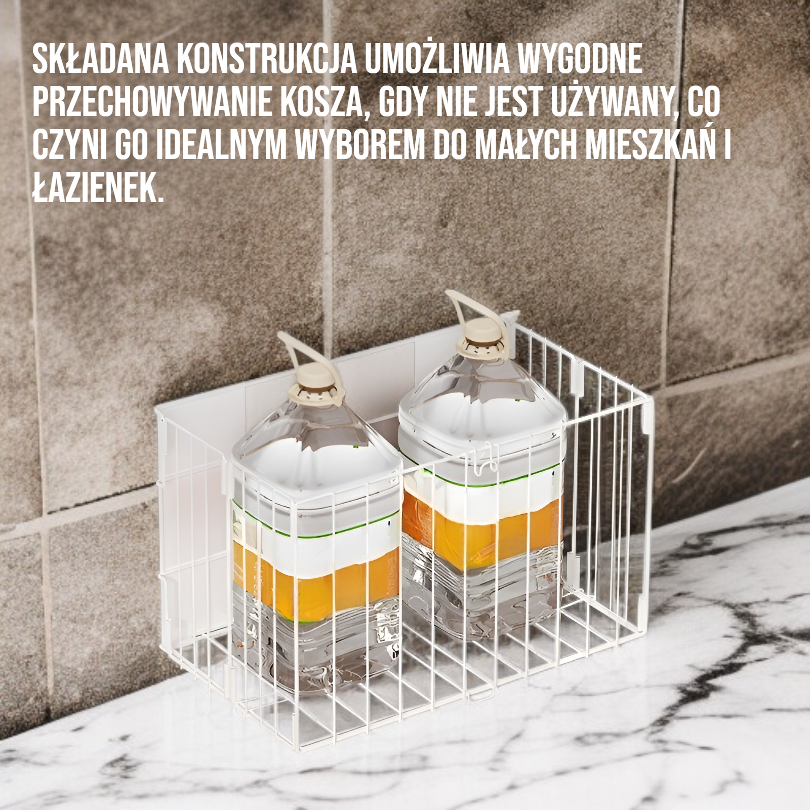 Kosz na pranie z żelaznym stelażem i magnesem