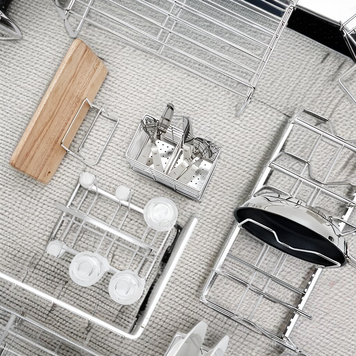 All-Stainless Steel Spice Jar & Kitchen Utensil Holder Set