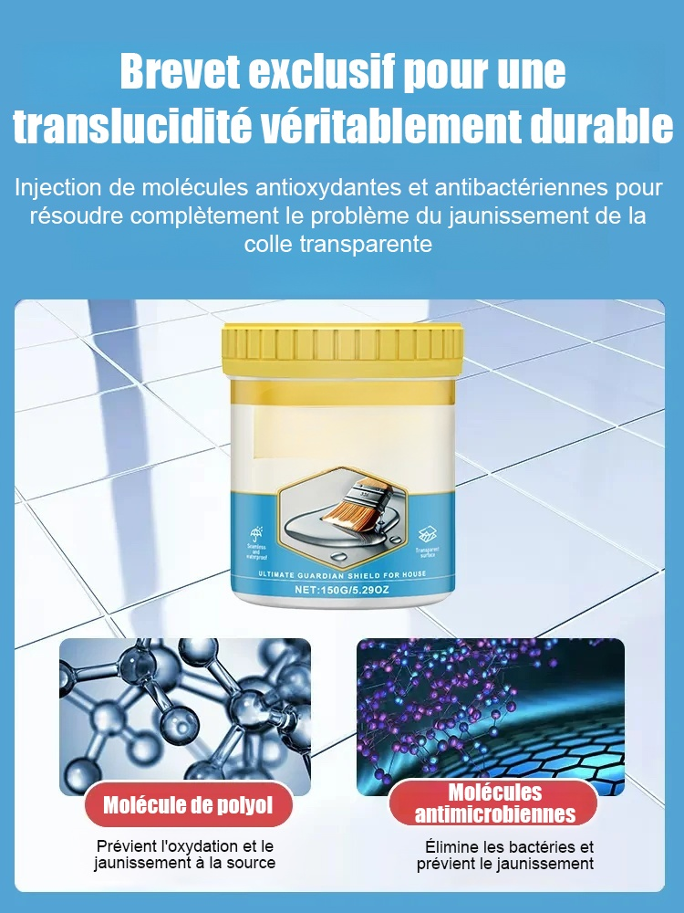 Colle imperméable transparente invisible seal