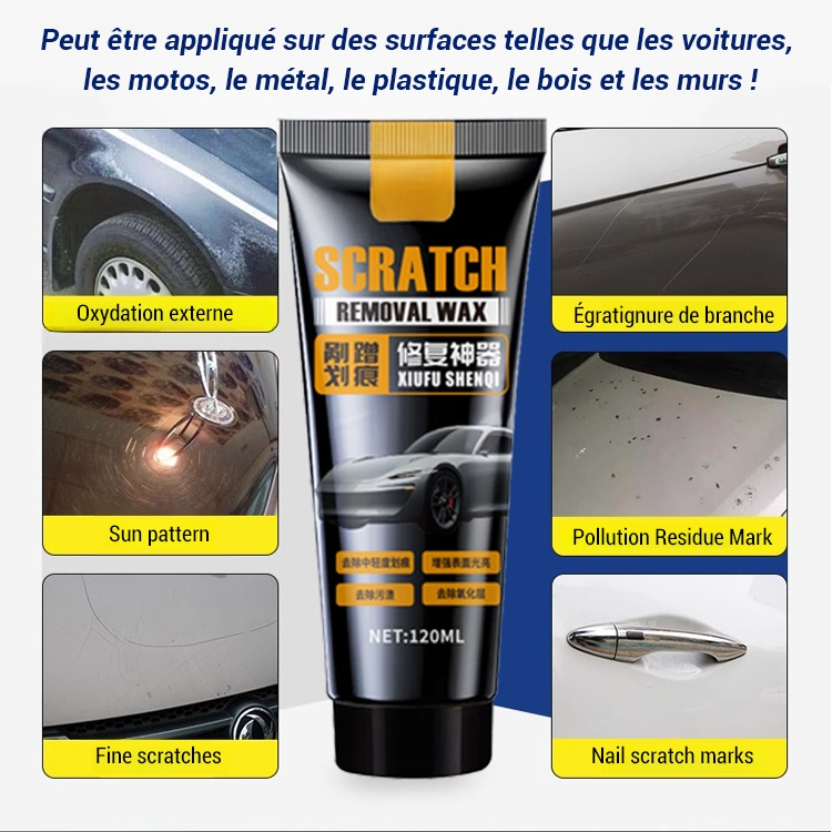 Cirage pour voiture pour brillance, restauration et réparation des rayures.