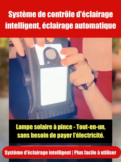 Lampe de clôture solaire avec capteur, Peut être placé n'importe où, illumine instantanément votre espace. 