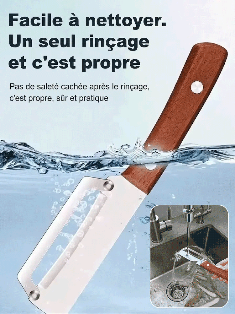 Grand éplucheur multifonction en acier inoxydable