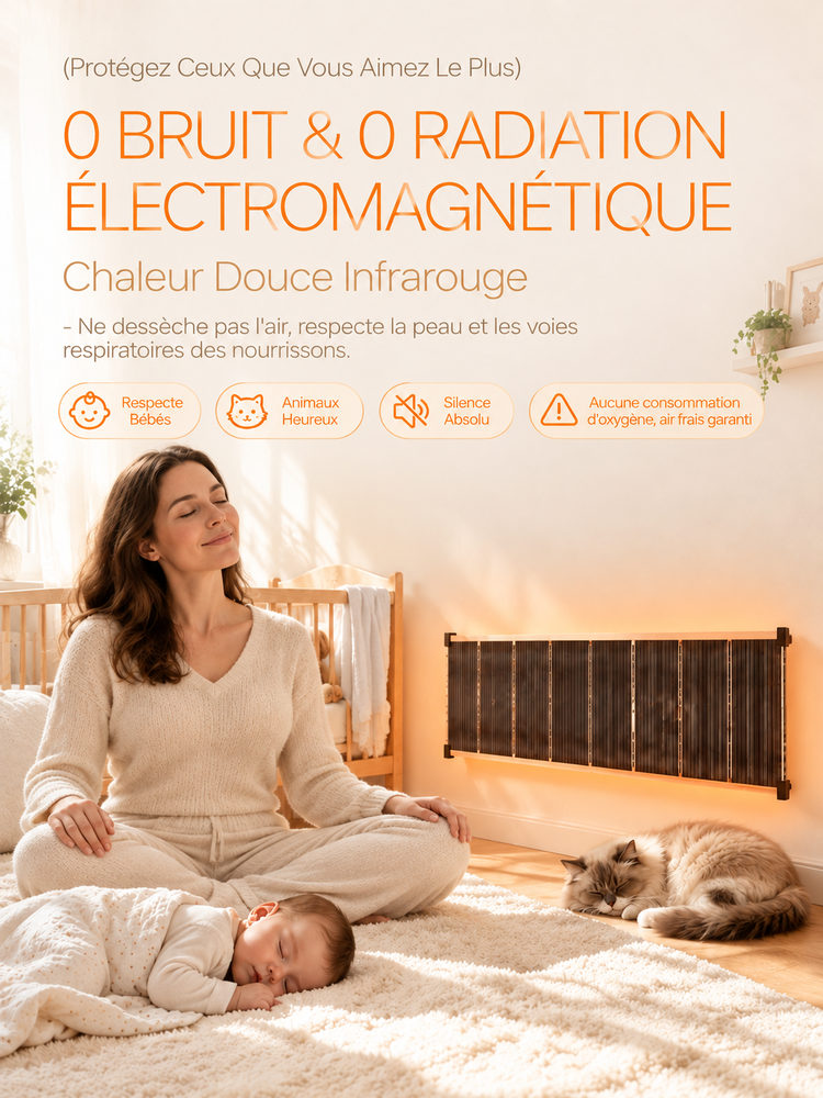 Radiateur Mural Infrarouge Graphène | Chauffe en 3 Sec | Économique A+++ | Sans Perçage ☀️