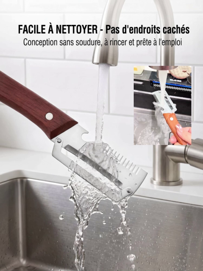 Coupe-oignon multifonction 3-en-1 en acier inoxydable