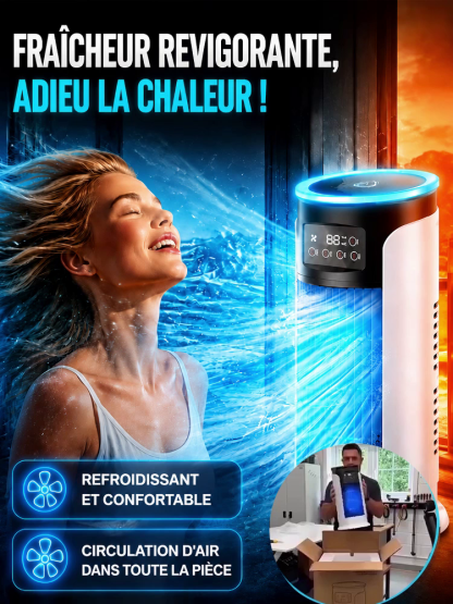Climatiseur domestique à refroidissement ultra-rapide! Fraîcheur Instantanée: Votre Climatisation Mobile Sans Travaux! 