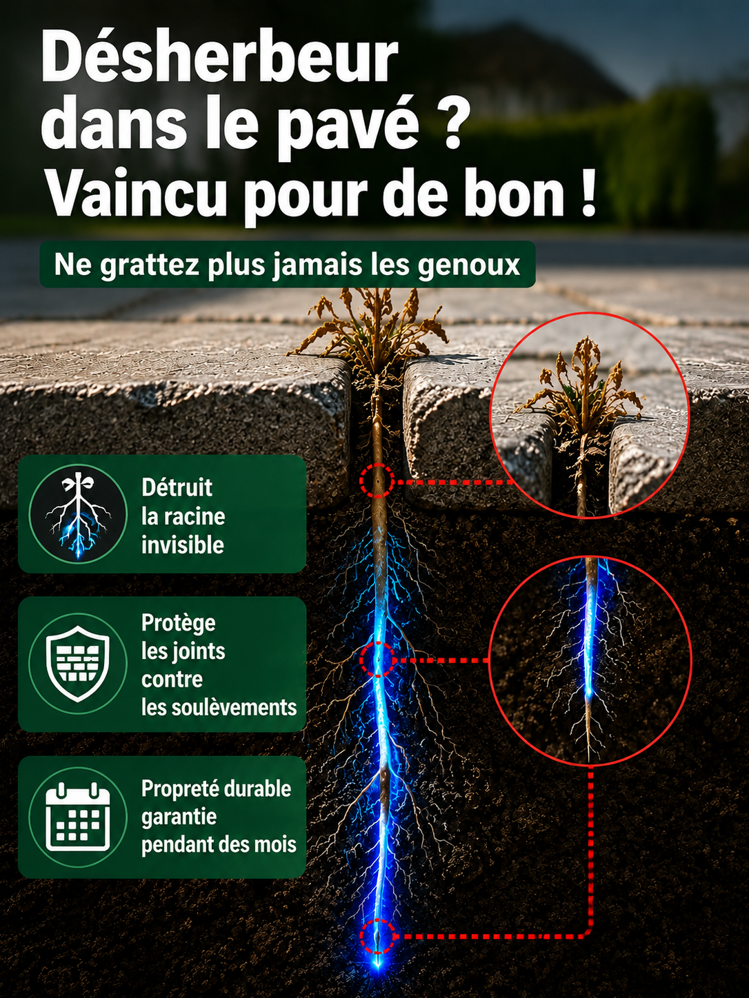 Liquide de dissolution nanométrique pour racines mortes – Pénétration et efficacité accrues