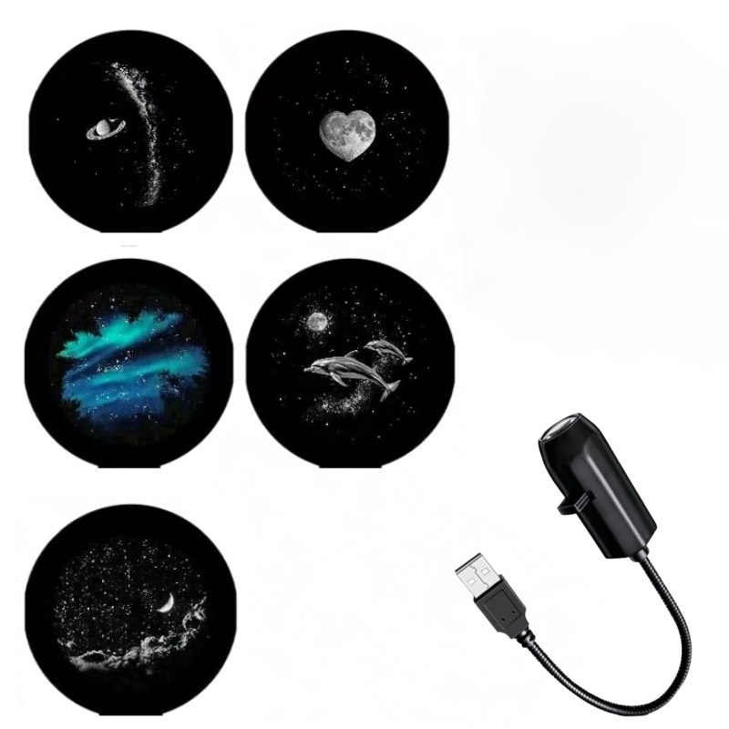 Nouveautés: -50%! LED ambiance lampe de projection à lamelles interchangeables! 15 ambiances étoilées au choix.