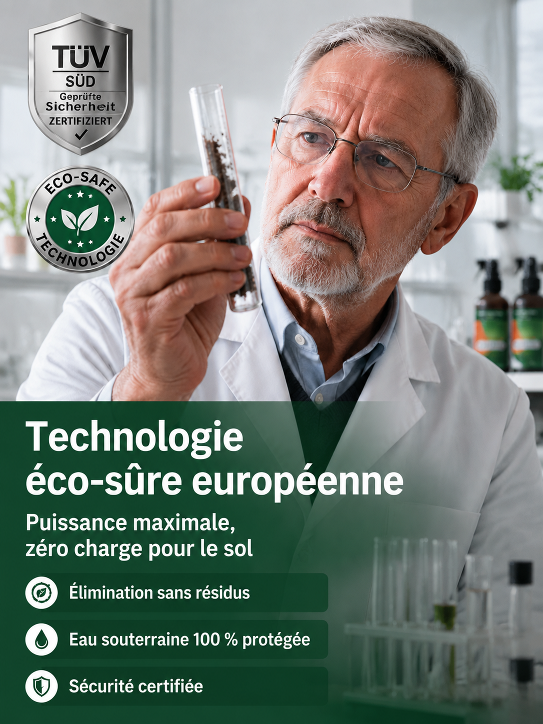 Liquide de dissolution nanométrique pour racines mortes – Pénétration et efficacité accrues