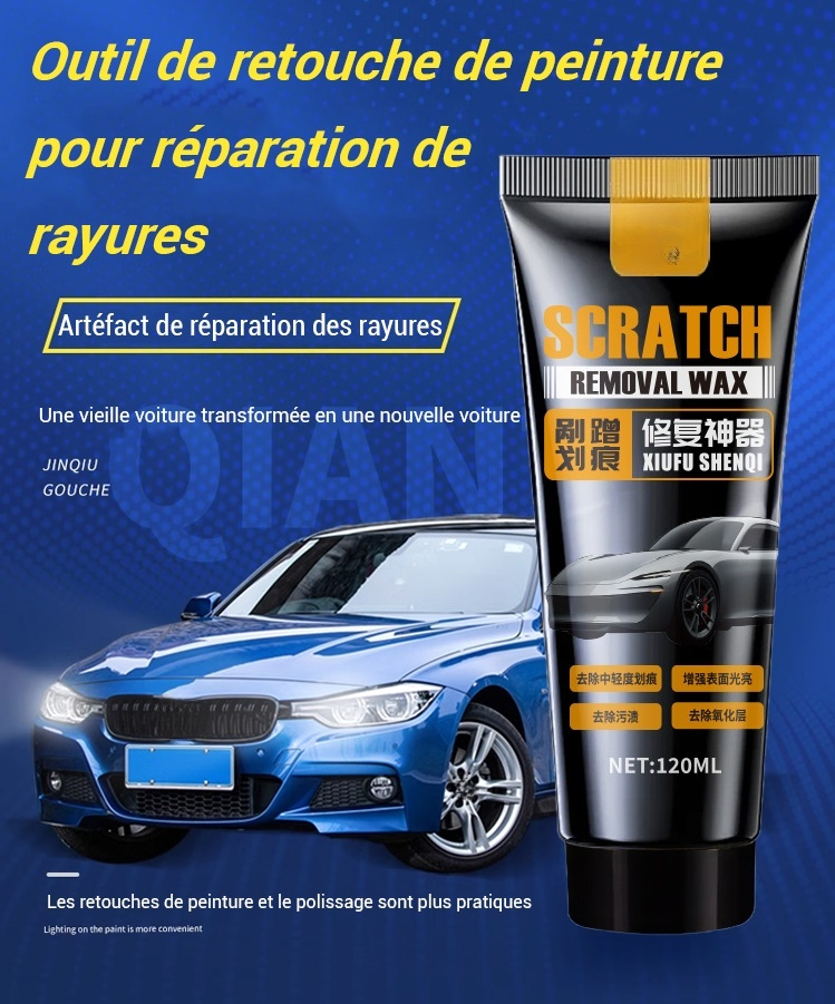 Cirage pour voiture pour brillance, restauration et réparation des rayures.