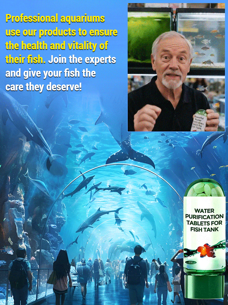 1-Minute Fast Water Purification – Turns Murky to Crystal Clear⏱️ [One-Minute Water Purification] Powerful Aquarium Water Clarifying Tablets🧪 Polymer Technology – Powerful Chlorine & Algae Removal