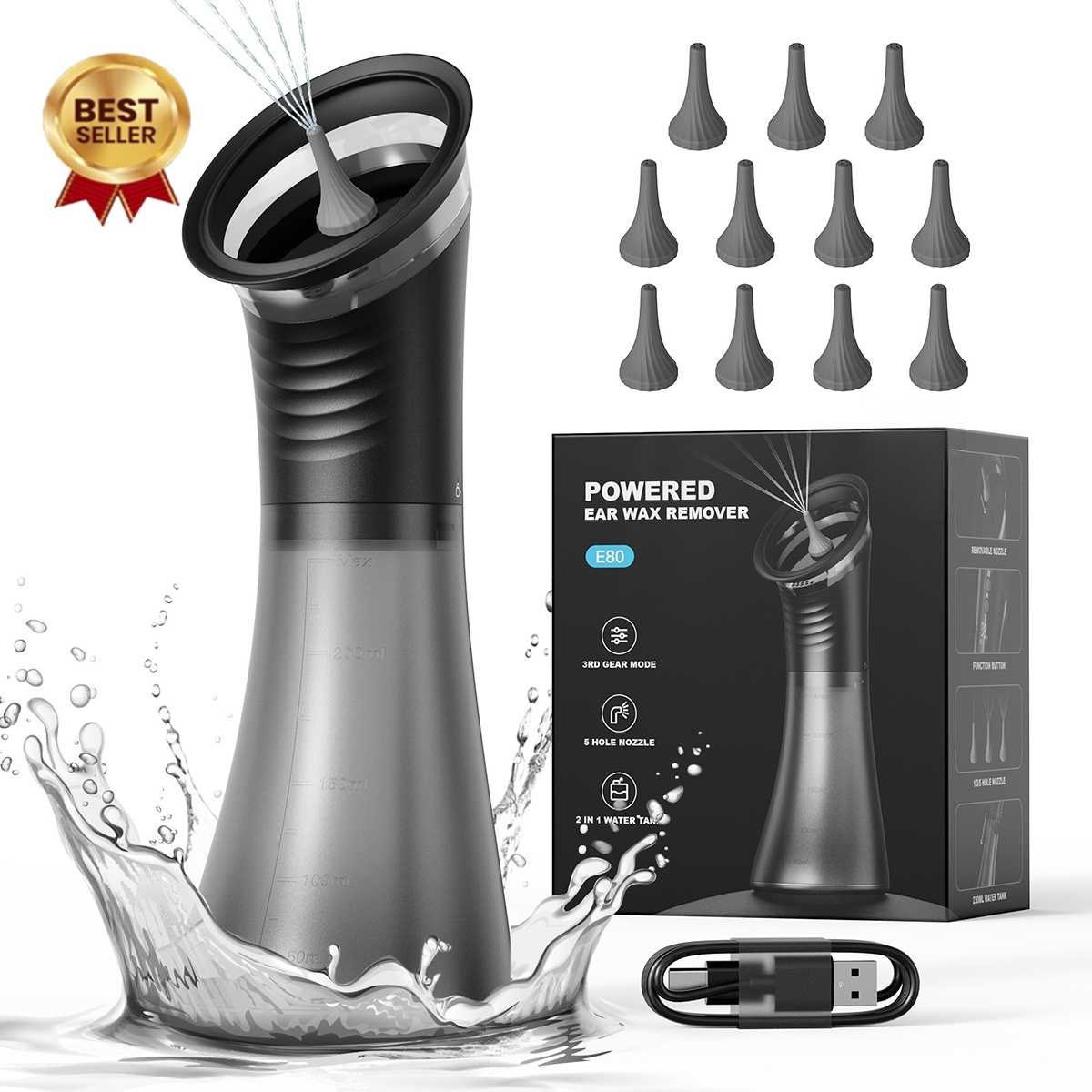 PREMIUM 30-Second Earwax Flusher | Expert-Approved 5-Hole Irrigation System | EXTREME CLEARANCE TODAY ONLY!