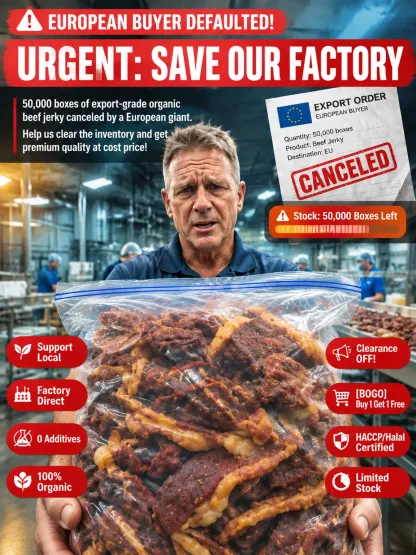 💥 EXPORT OVERSTOCK CLEARANCE: Premium Whole-Muscle Artisan Beef Jerky - 0% Sugar, Keto-Friendly & 12-Hour Slow Dehydrated (Factory Direct BOGO Sale)