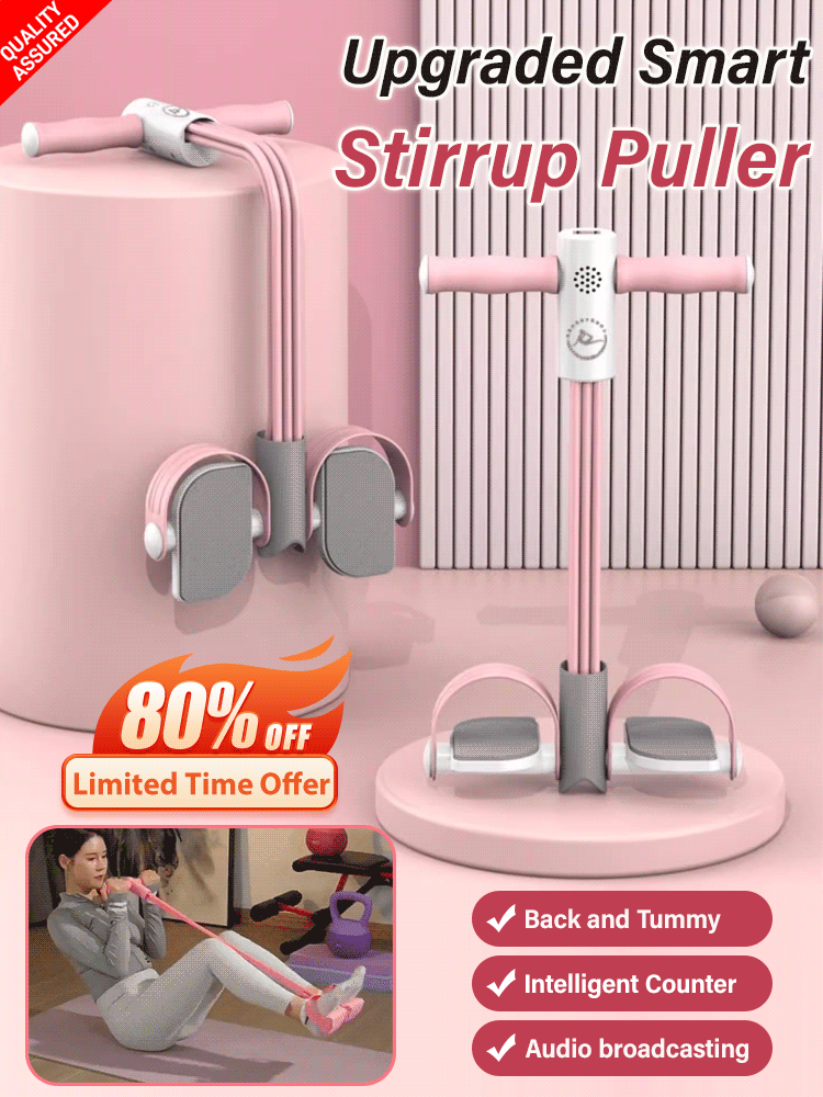 Upgraded Smart Stirrup Puller🏋️ Multi-Function: Sit-ups, Back Extension, Spring Resistance – Full Body Shaping🏠 Foldable & Space-Saving – Get Abs at Home, No Gym Needed