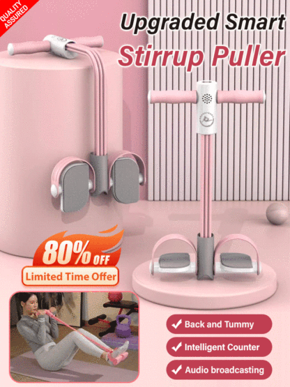Upgraded Smart Stirrup Puller🏋️ Multi-Function: Sit-ups, Back Extension, Spring Resistance – Full Body Shaping🏠 Foldable & Space-Saving – Get Abs at Home, No Gym Needed