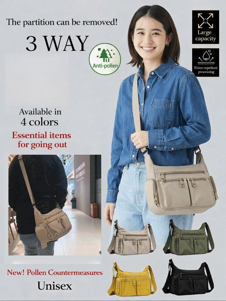 Canceled export order means high quality, low price! 📉Kyoto Artisan Spirit Multi-layer Large Capacity Shoulder Bag👘👔Simple Kyoto aesthetic fits any outfit perfectly.