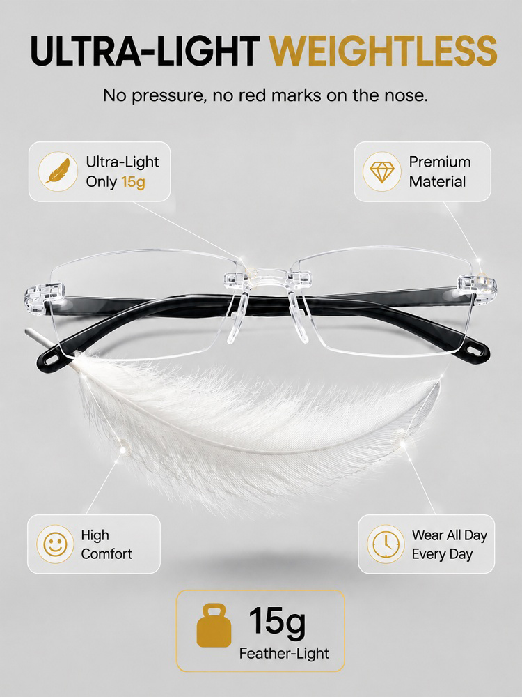COSME DECORTE German Optical Precision 0.01s Auto-Focus Reading Glasses - Progressive 3-Zone Multifocal & Sun-Adaptive Blue Light Blocking Lenses - MIDNIGHT FLASH CLEARANCE SALE 🚨