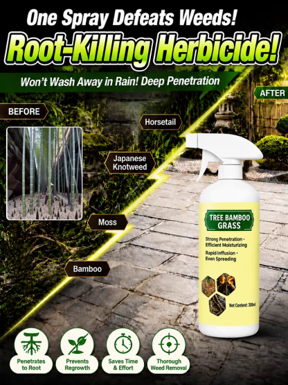 Nano-Diffusion Root-Killing Herbicide Spray – Pro Approved 5-Sec Deep Penetration, Rain-Proof Formula – Midnight Blowout Sale!