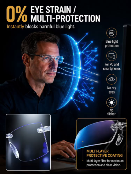 COSME DECORTE German Optical Precision 0.01s Auto-Focus Reading Glasses - Progressive 3-Zone Multifocal & Sun-Adaptive Blue Light Blocking Lenses - MIDNIGHT FLASH CLEARANCE SALE 🚨
