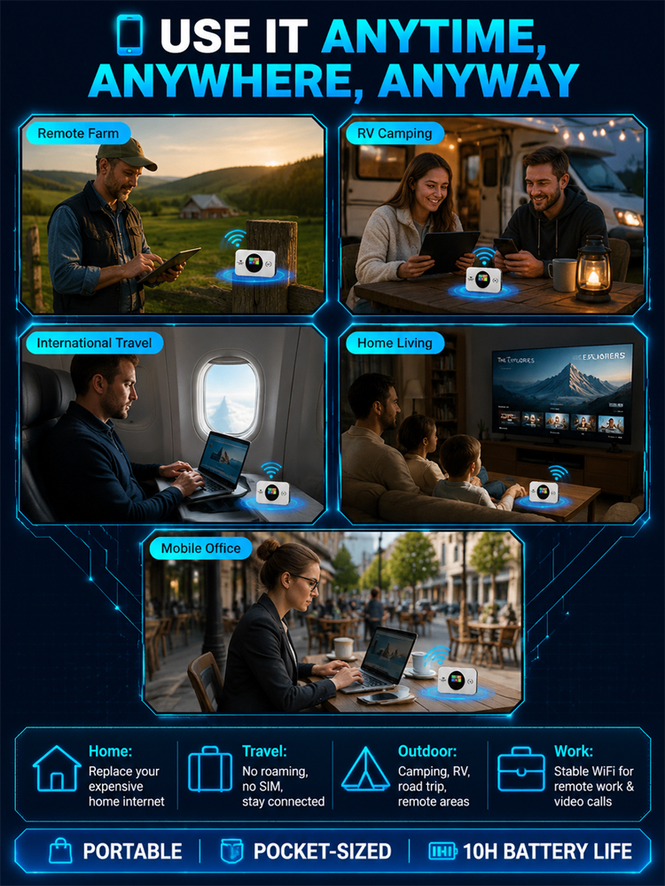 Military-Grade Space & Ground Dual-Engine Satellite WiFi6 Router – 500+ Mbps Speed with Zero Monthly Fees (Today 50% OFF Clearance)