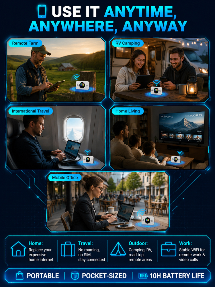 Military-Grade Space & Ground Dual-Engine Satellite WiFi6 Router – 500+ Mbps Speed with Zero Monthly Fees (Today 50% OFF Clearance)