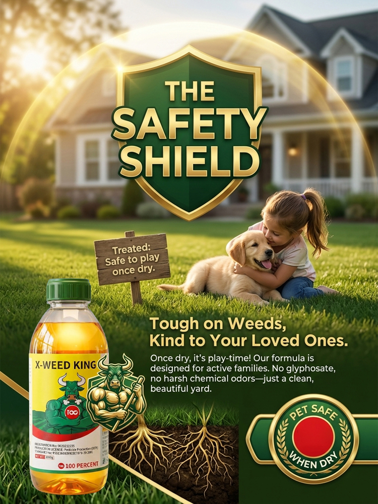 [Pet & Kid Safe] 🌿 X-Weed King Ultimate Weed Killer | Glyphosate-Free, 2-Hour Fast Action | 100% Deep-Root Eradication ⚡