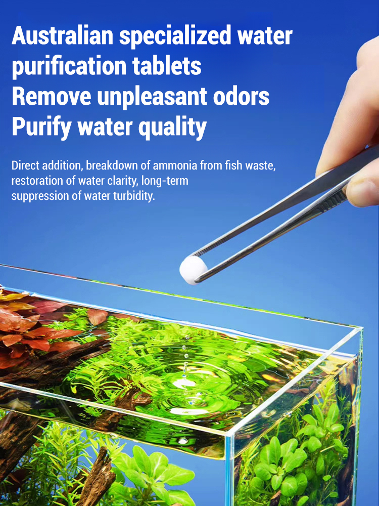 1-Minute Fast Water Purification – Turns Murky to Crystal Clear⏱️ [One-Minute Water Purification] Powerful Aquarium Water Clarifying Tablets🧪 Polymer Technology – Powerful Chlorine & Algae Removal