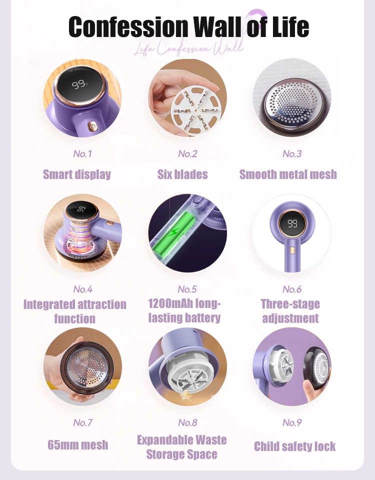 Suction Power Like a Vacuum – Sweeps Away All Lint🌀Powerful Lint Remover with Vacuum-like Suction & Digital Display🔢Smart Digital Temp Control – Protects Fabrics, No Burns✂️6-Blade Cyclone Cutter – Makes Old Clothes Look New