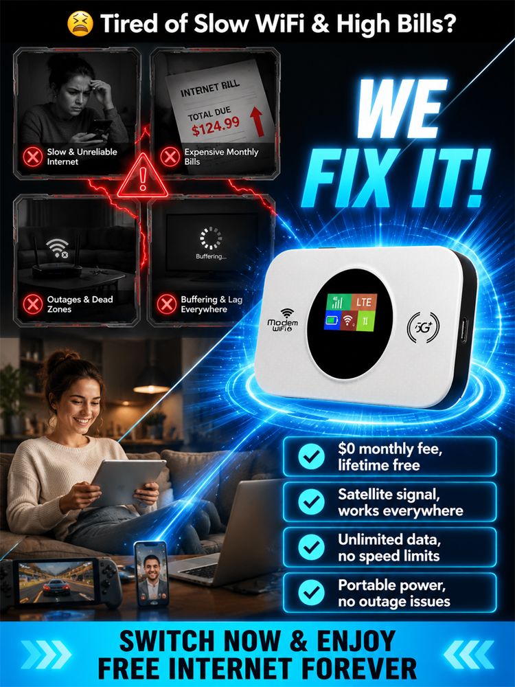 Military-Grade Space & Ground Dual-Engine Satellite WiFi6 Router – 500+ Mbps Speed with Zero Monthly Fees (Today 50% OFF Clearance)
