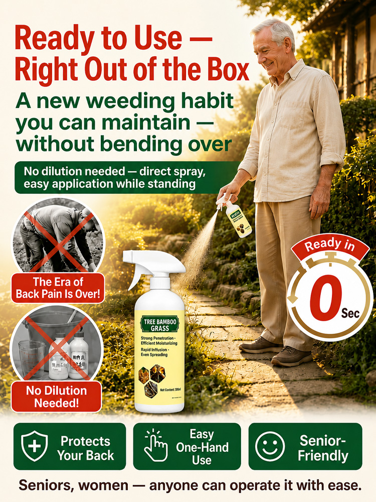 Nano-Diffusion Root-Killing Herbicide Spray – Pro Approved 5-Sec Deep Penetration, Rain-Proof Formula – Midnight Blowout Sale!