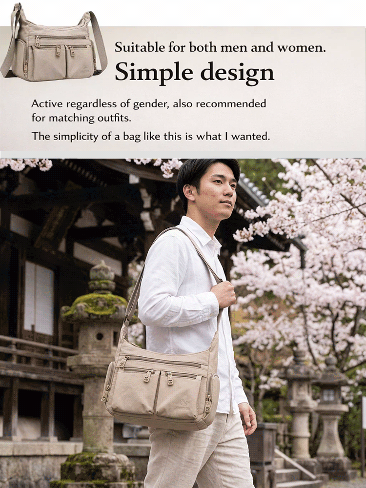 Canceled export order means high quality, low price! 📉Kyoto Artisan Spirit Multi-layer Large Capacity Shoulder Bag👘👔Simple Kyoto aesthetic fits any outfit perfectly.