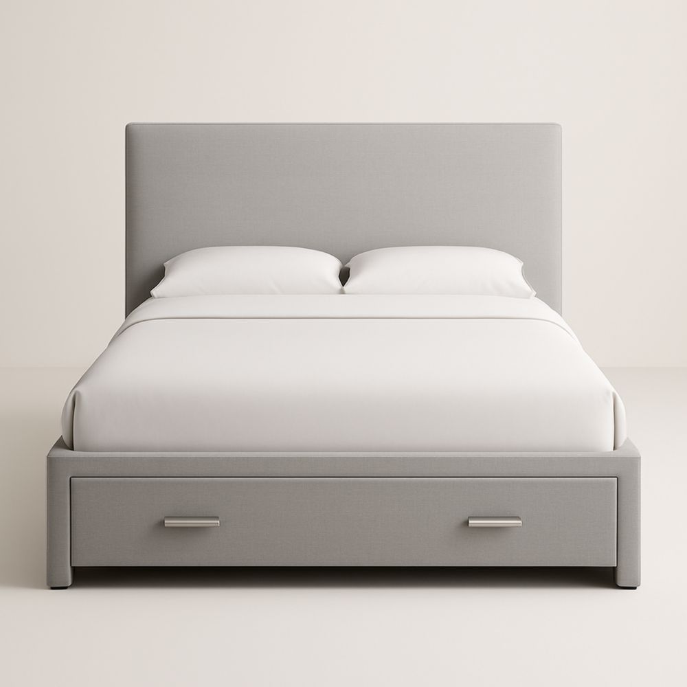 Letto matrimoniale in tessuto con cassetto 160x200 cm