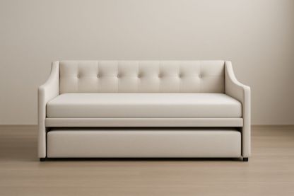 Divano Letto Estraibile in Tessuto Beige