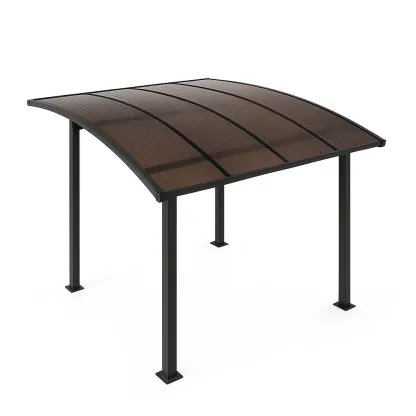 Pergola con pannelli in policarbonato in alluminio con design curvo-Pinevian